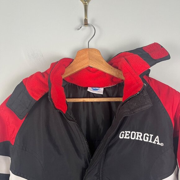 NCAA BY OUTERSTUFF YOUTH L GEORGIA BULLDOGS FOOTBALL SPORT JACKET RED BLACK - Picture 3 of 7